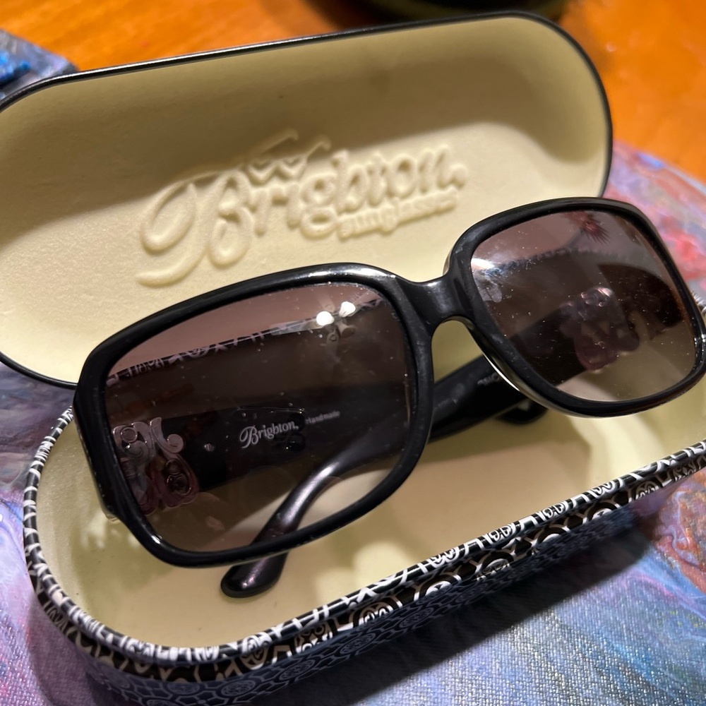 Vintage Brighton Sunglasses handmade Silver Brocade Sunglasses
